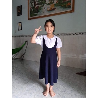 Đầm học sinh nữ cổ sen