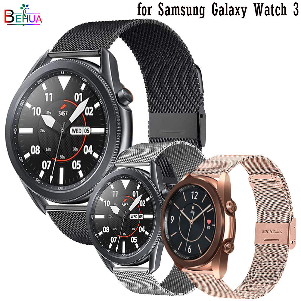 Dây Đeo Inox Milanese 22mm 20mm Cho Đồng Hồ Thông Minh Samsung Galaxy Watch 3 45mm 41mm