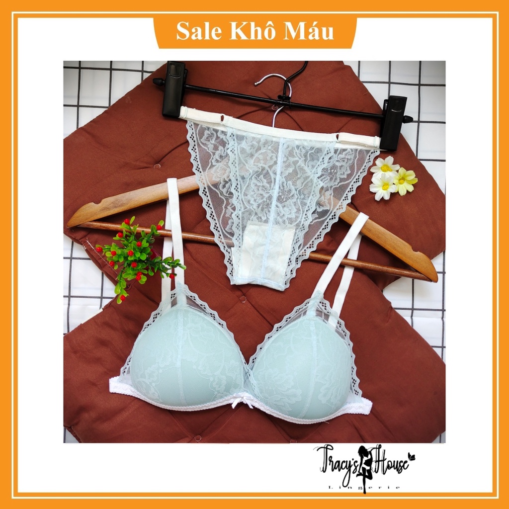 Set Bra - Bralette ren sexy không gọng, mút mỏng - Màu xanh mint - NY17 - Đồ lót nữ