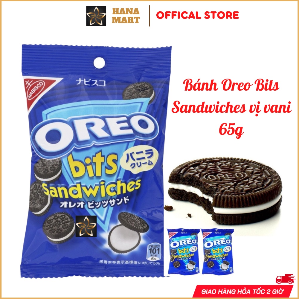 Bánh Oreo Bits Sandwiches vị vani 65g nội địa Nhật Bản