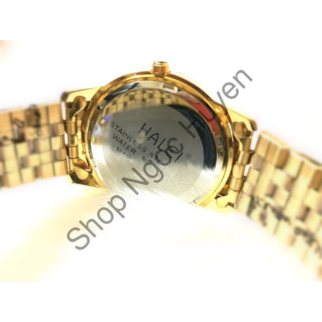 Đồng hồ cặp đôi dây thép Halei Gold platium sang trọng-Shop Ngọc Huyền