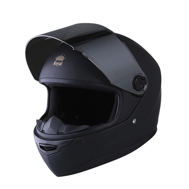 Mũ bảo hiểm nguyên đầu  Royal M136 Đen Mờ Kính size L