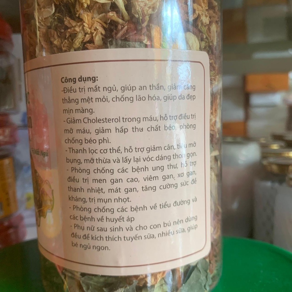 Trà ngũ cốc tâm sen an thần tiêu mỡ hộp 500g