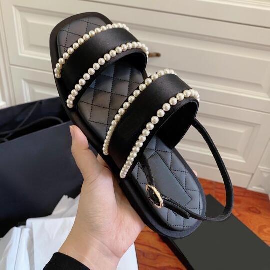Giày Sandal Hở Ngón Mũi Vuông Đính Ngọc Trai Thời Trang Xuân Hè Hàn Quốc Hàng Mới 2022 Dành Cho Bạn Nữ