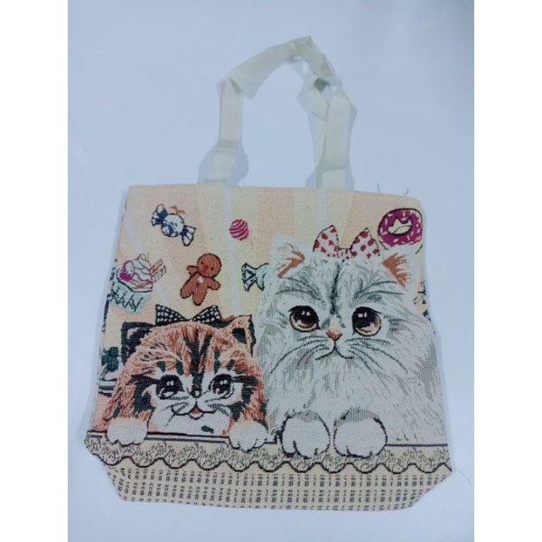 Túi tote thổ cẩm hoạ tiết chim cú vừa A4