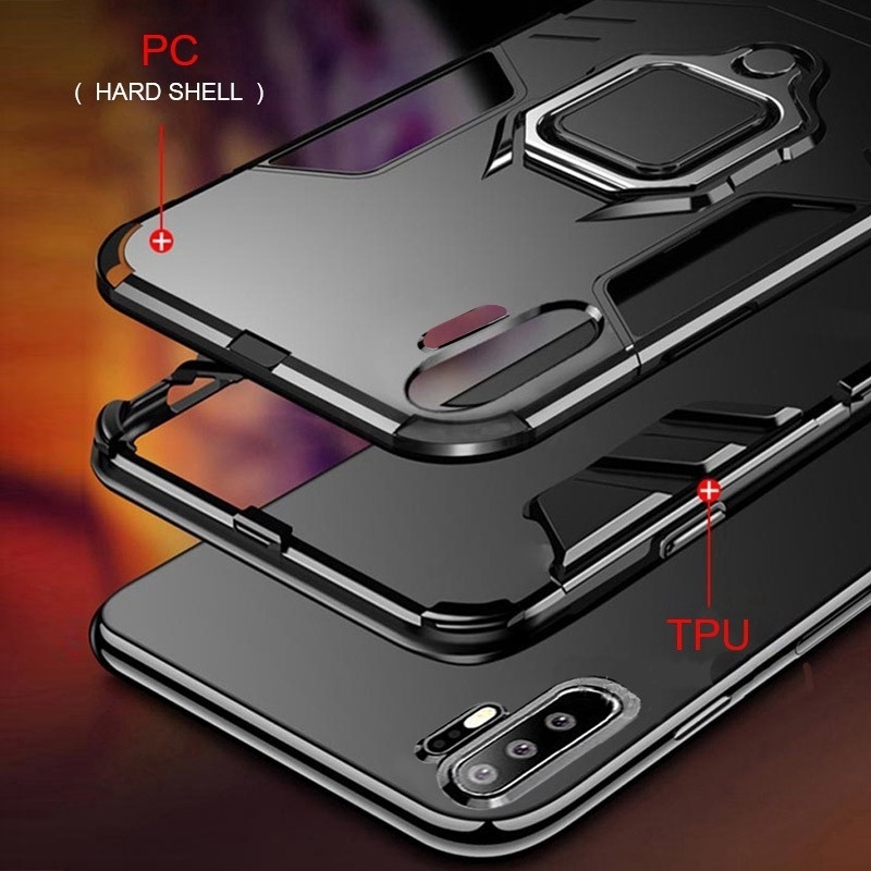 Huawei P30 Pro P20 Pro Lite Y9 Y7 Y6 2019 Pro Honor 10i Shockproof Stand Holder Ring Phone Case
