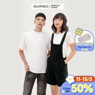 Quần short nữ phối yếm GUMAC thiết kế mới cá tính QB377