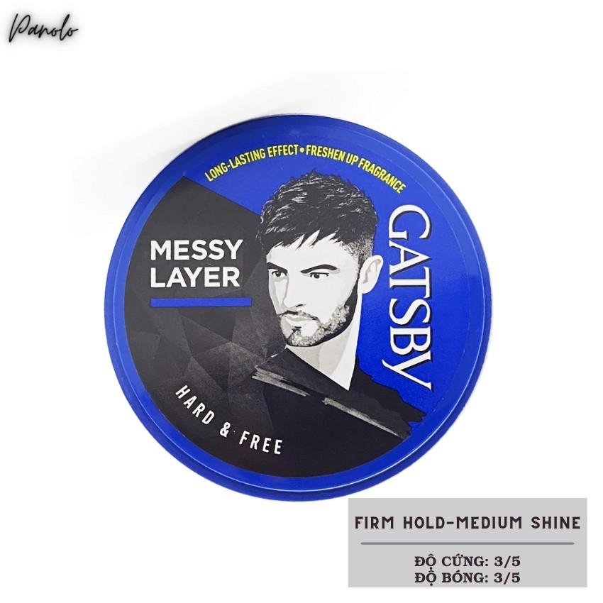 Sáp Vuốt Tóc Nam Gatsby Hard &amp; Free 25g, Firm Hold, Medium Shine