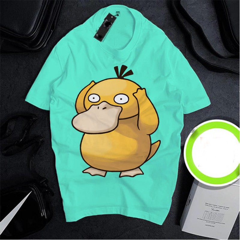 Áo thun Unisex Cotton - Chú vịt Psyduck ngốc nghếch