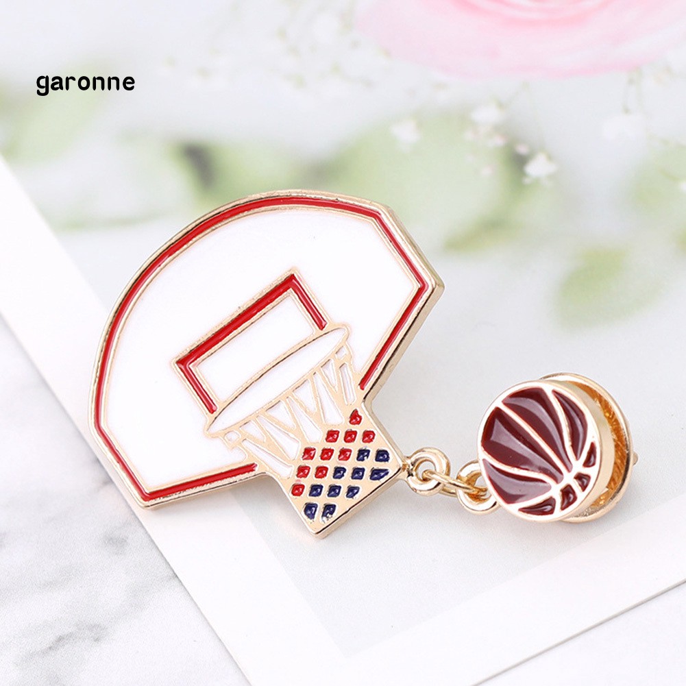 Trâm cài trang trí hình bóng rổ bằng hợp kim