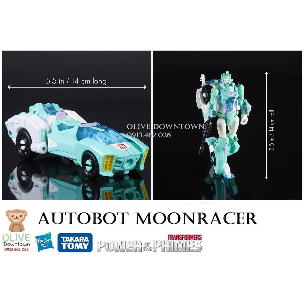 🔋 MOONRACER size Deluxe 14cm đầy đủ phụ kiện - Transformers POWER OF THE PRIMES phiên bản 2018