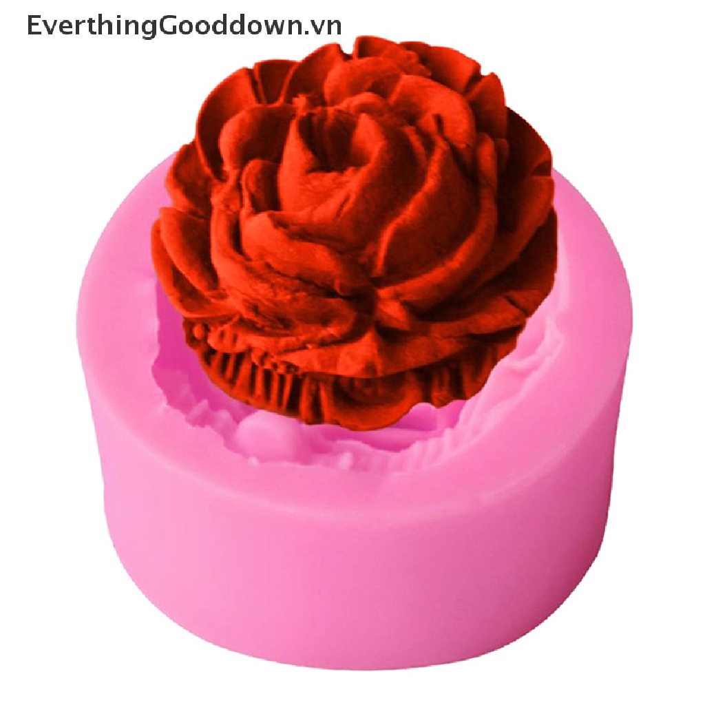 Everthinggooddown Khuôn Silicone Làm Bánh &amp; Xà Phòng Hình Hoa Hồng