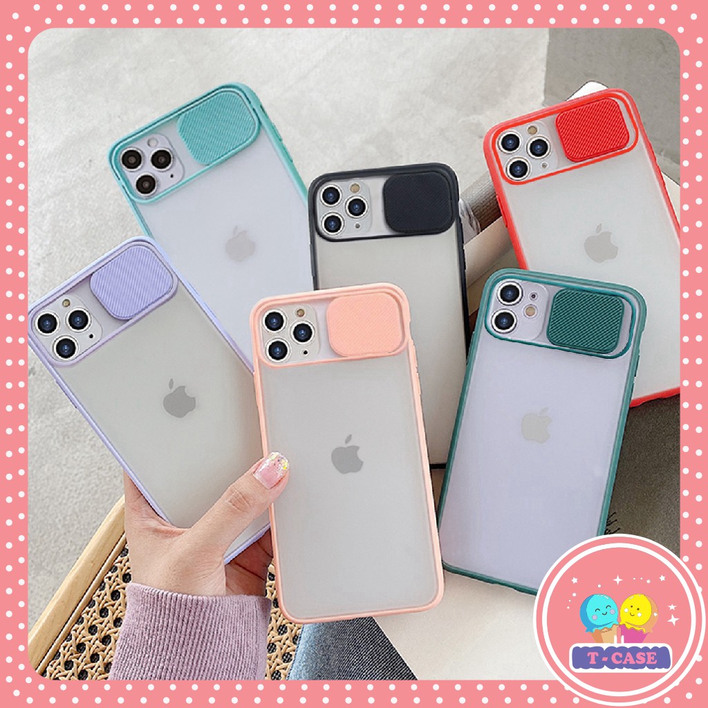 Ốp iphone - Ốp lưng Nắp trượt nhám mặt mờ 6/6s/6plus/6s plus/7/8/7plus/8plus/x/xs/xsmax/11/11promax  P1-1