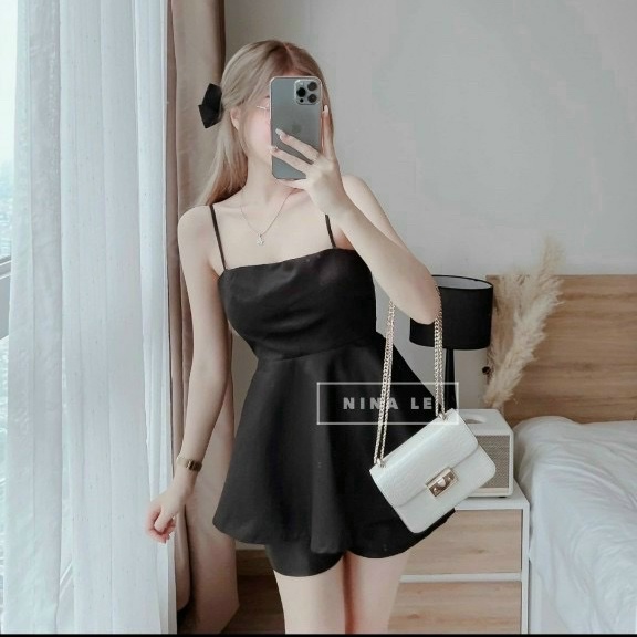 Set Đồ Nữ Đẹp ⚡𝙎𝙄𝙀̂𝙐 𝙎𝘼𝙇𝙀⚡ Set Bộ Áo 2 Dây Dáng Xòe Kèm Quần Đùi Cho Nàng Dạo Phố  - 70216