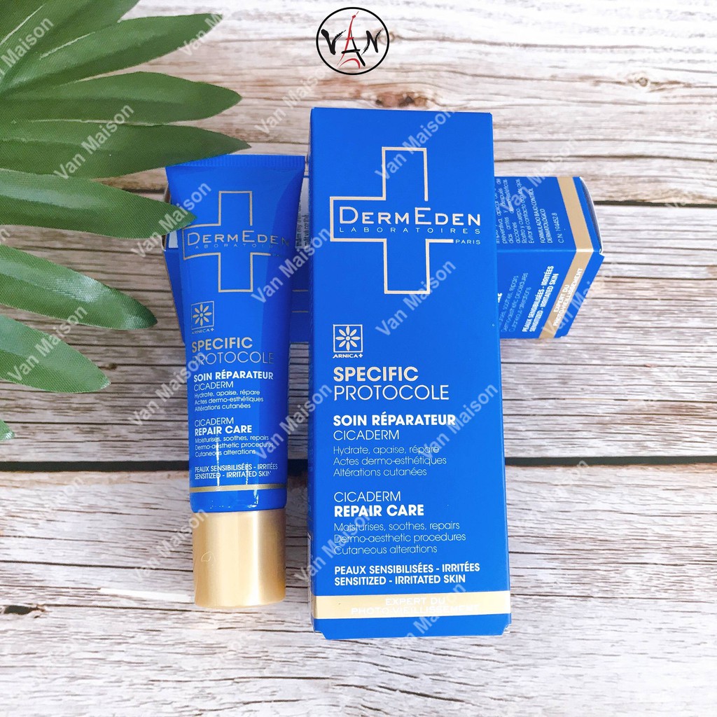 Kem dưỡng ẩm phục hồi da dermeden repair care trước và sau khi can thiệp thẩm mỹ 30ml  Van maison