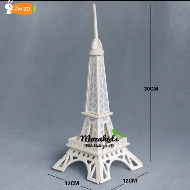 Đồ Chơi Lắp Ráp Gỗ 3D Mô Hình Tháp Eiffel Mini