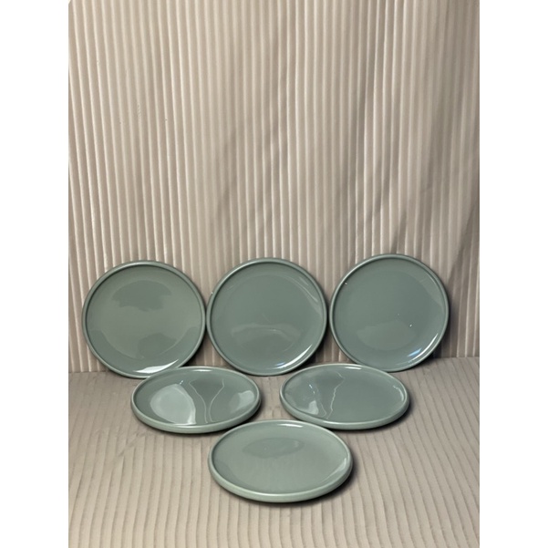Dĩa Sứ Cao Cấp Men Bóng Màu Lam Vintage 16cm Phong Cách Tối Giản Sang Trọng - Bảo Hành Vận Chuyển - Bany Decor