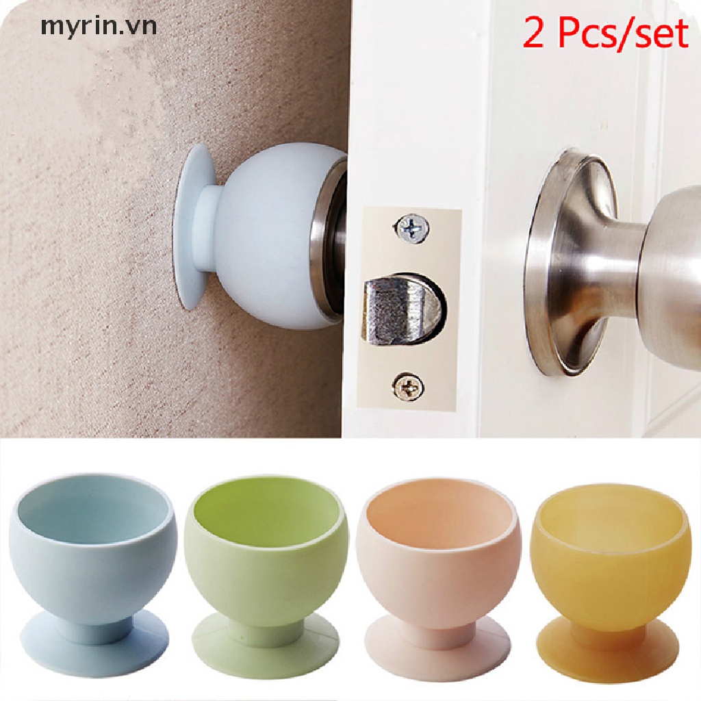 Bộ 2 Miếng Cao Su Bọc Bảo Vệ Tay Nắm Cửa / Tường / Tay Cầm Cốc Chống Va Chạm