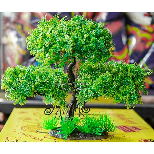 TIỂU CẢNH BONSAI NHÂN TẠO TRANG TRÍ BỂ CÁ NON BỘ DÀI 28CM CAO 22CM