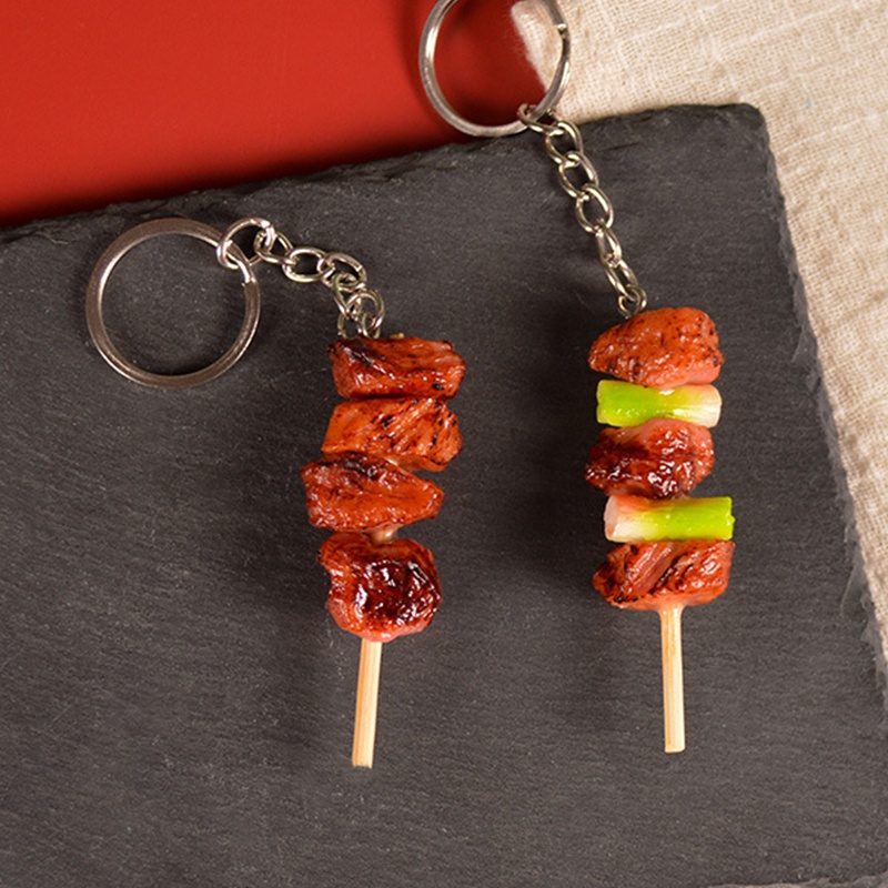 1 Móc Khóa Hình Mực BBQ Mini Bằng Nhựa Resin