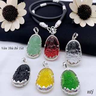DÂY CHUYỀN MẶT VÂN THÙ BỒ TÁT BỌC BẠC CHO NAM