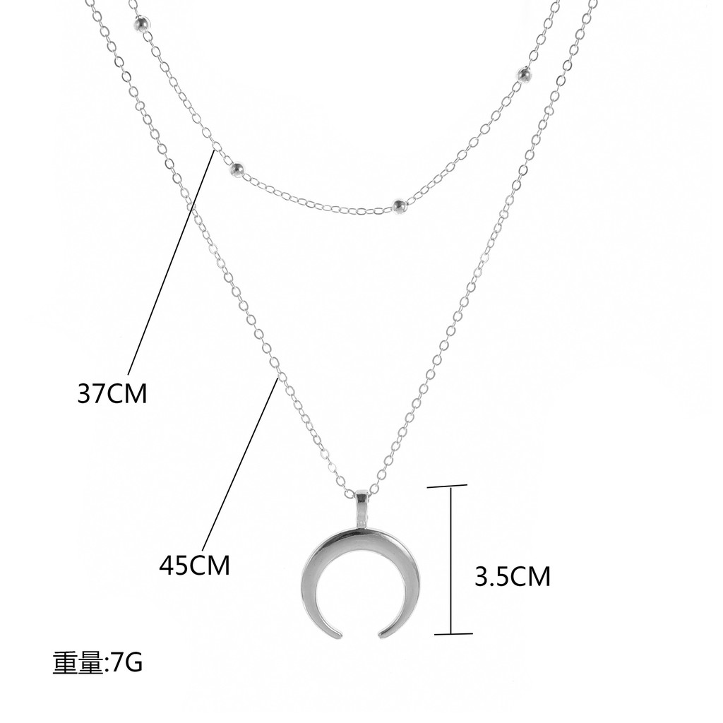 vòng cổ Mặt Trăng Khuyết Phong Cách Bohemian Cổ Điển Cho Nữ