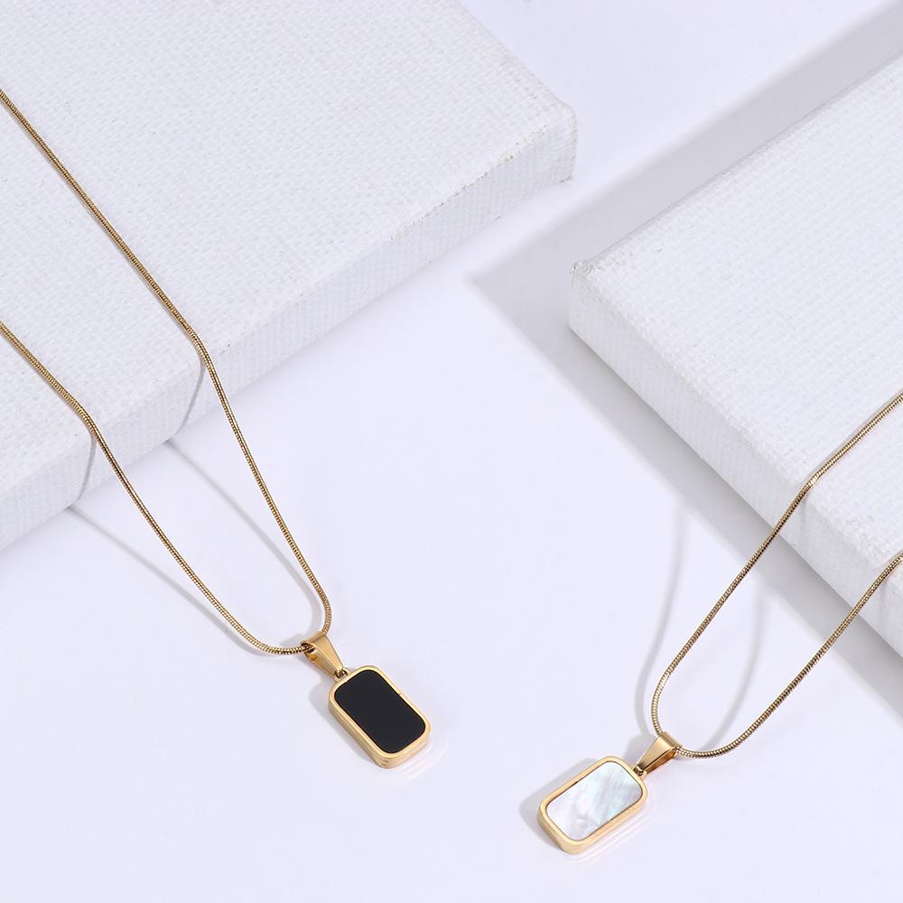 MELODG Vòng cổ Mặt Chữ Nhật / Vuông Tinh Tế Thời Trang Dự Tiệc Cho Nữ