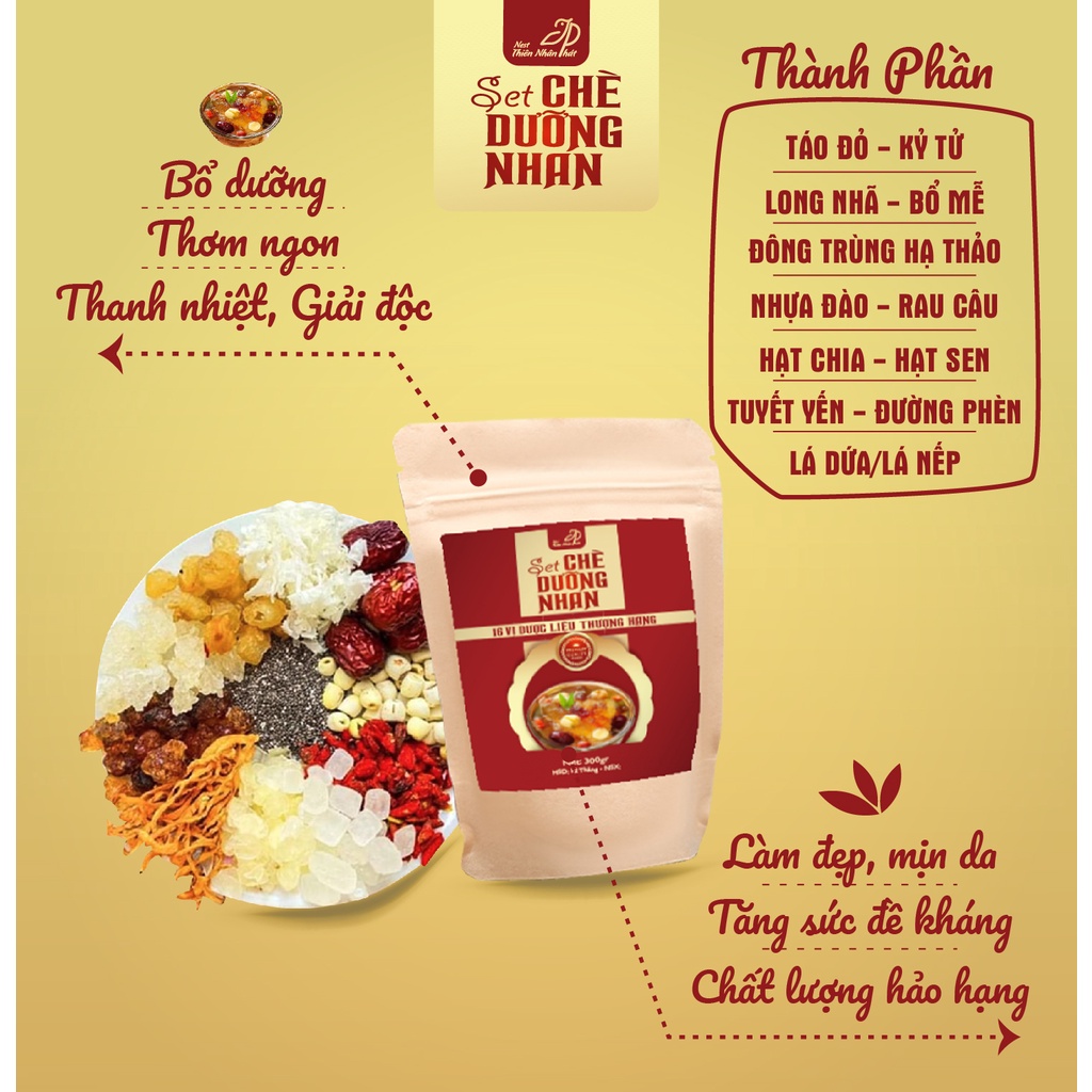 Set Nguyên Liệu Chè Dưỡng Nhan Tuyết Yến 16 Vị Thảo Mộc Cao Cấp Bổ Dưỡng Thiên Nhân Phát - Hanayuki Clinic Vietnam