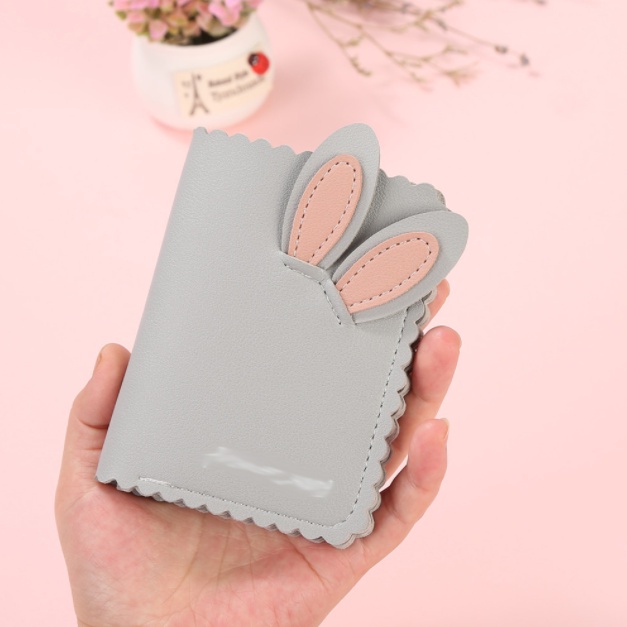 Ví ngắn cầm tay bóp mini đẹp giá rẻ nhiều ngăn tai thỏ dễ thương Rabbit103 - TOMATO Fashion