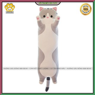 ❤️Free Ship❤️ Gối ôm gấu bông mèo dài bông tuyết siêu mịn - thú bông cao cấp