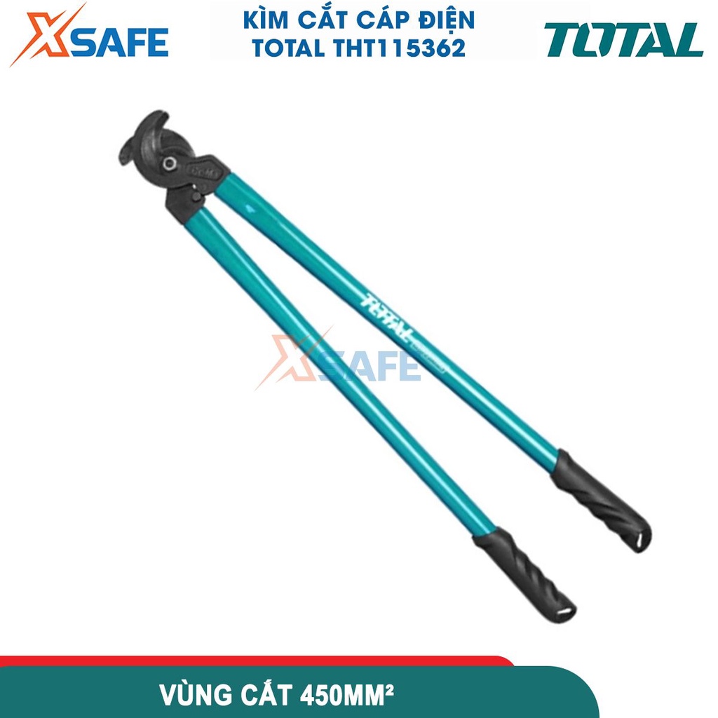 Kìm cắt cáp điện TOTAL THT115362 36 inch, đầu kềm 65Mn chịu nhiệt tốt, dùng cắt cáp nhôm và đồng [CHÍNH HÃNG] [XSAFE]