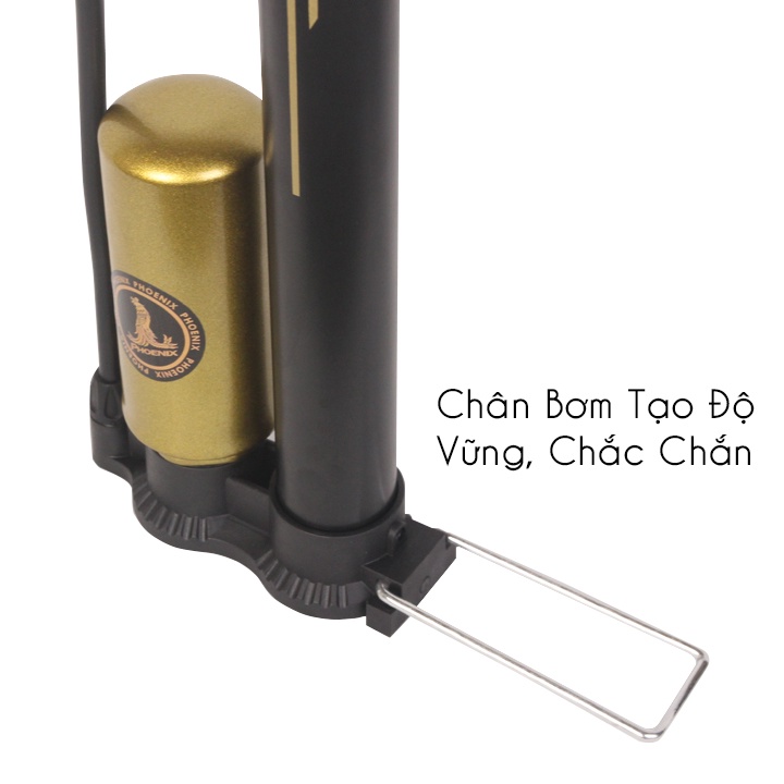 Bơm Xe Đạp, Bơm Xe Máy Ô Tô Và Bóng Khí Bằng Chân Loại 160Psi/11 kg Chất Liệu Thân Nhôm KUN.decor