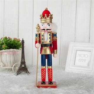 [30cm Gỗ Nutcracker Solider Nhân Vật Mô Hình Búp Bê Con Rối Trang Trí Màu Đỏ