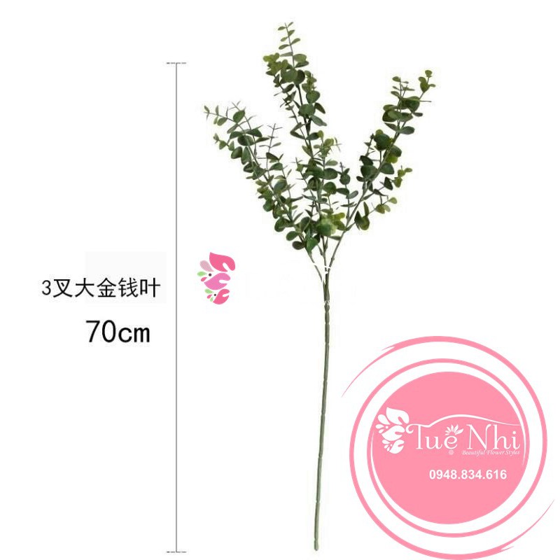 Cành Lá Táo Đốm Siêu Đẹp, Chất Liệu Cao Su Dài 70cm - LÁ GIẢ , CÂY GIẢ TRANG TRÍ.