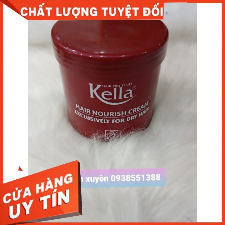 Hấp dầu Kella đỏ 500ml kem ủ phục hồi collagen siêu thơm mùi kẹo ngọt Giá Sỉ Tận Gốc phục hồi giữ màu tóc nhuộm suôn mềm