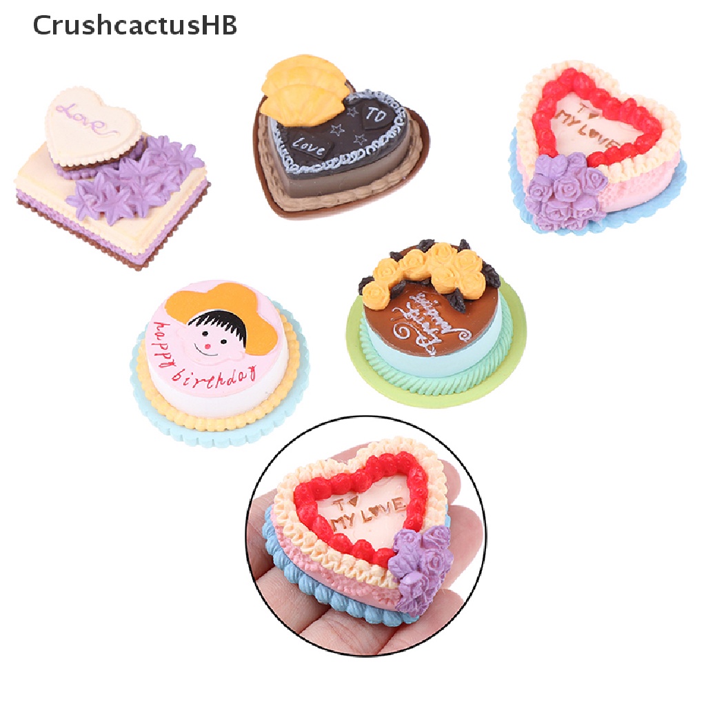 [CrushcactusHB] Birthday Cake Model Simulation Food Miniature Figurine Pretend play Kitchen Toy  Hot Sell