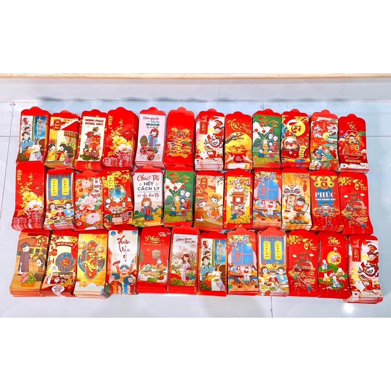 Combo 100 bao lì xì Tết nhiều hình