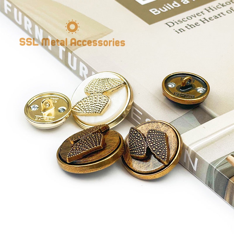 Cúc áo, nút áo kim loại thời trang mới hình tròn dành cho váy đầm, áo sang trọng CD-262 18mm