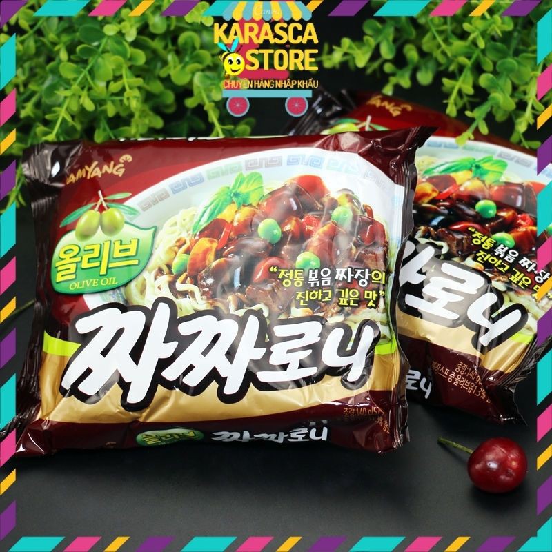 Mì Cay Hàn Quốc Samyang, Mì Tươnrg Đen Lốc 5 Gói 140Gr