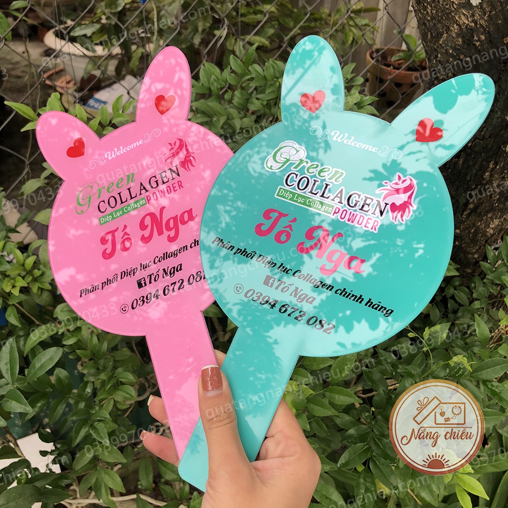 Bảng mica cầm tay chụp ảnh sản phẩm tiện lợi cho chị em bán hàng - Mẫu tai thỏ xinh xắn