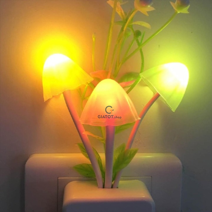 ĐÈN NGỦ LED hình nấm có cảm biến ánh sáng, tiết kiệm điện, độ bền cao MUA 3 TẶNG 1