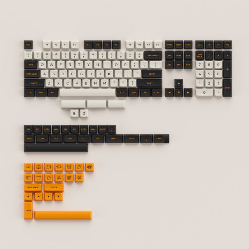 Bộ keycap AKKO Carbon Retro dùng cho bàn phím cơ