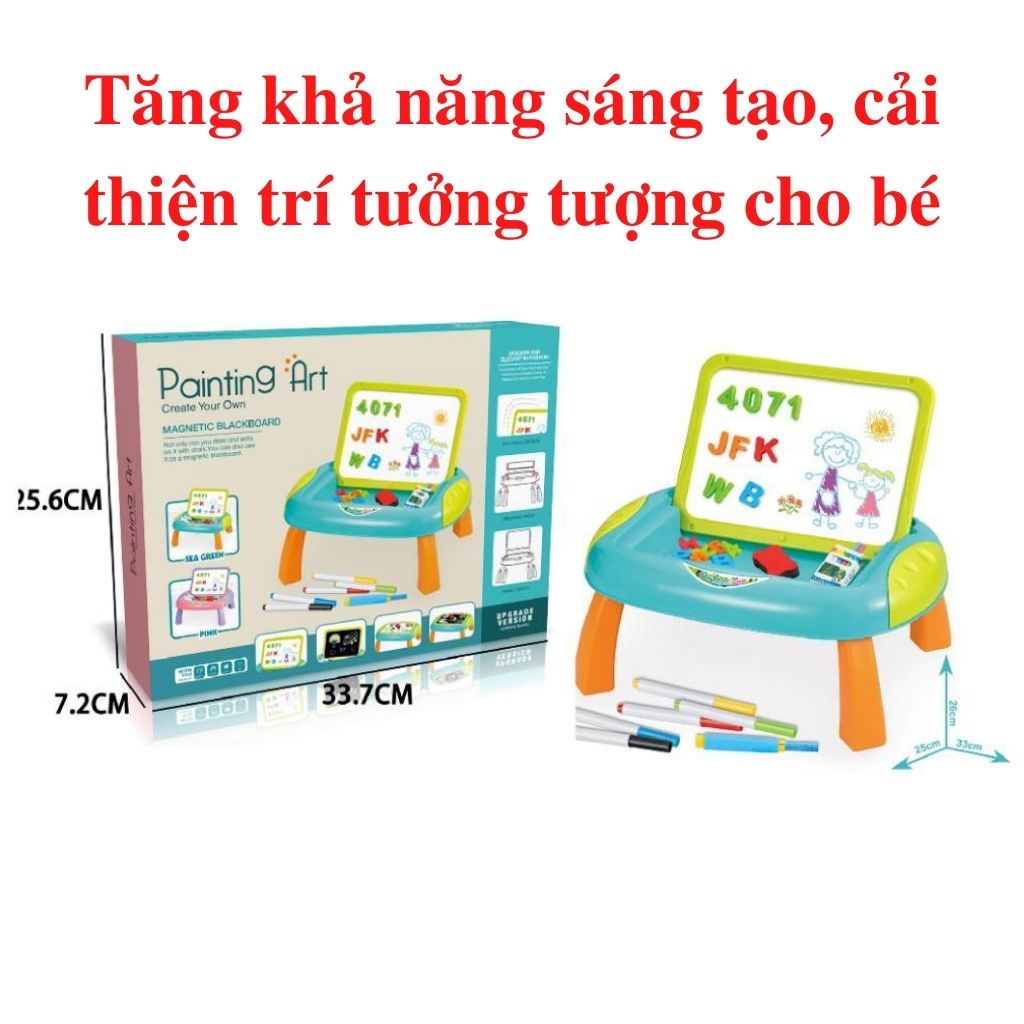 Bảng Viết Vẽ 2 Mặt Trắng Đen Tặng Kèm Bút Và Phấn Cho Bé Tư Duy Thông Minh Sáng Tạo - Shop Bố Mốc