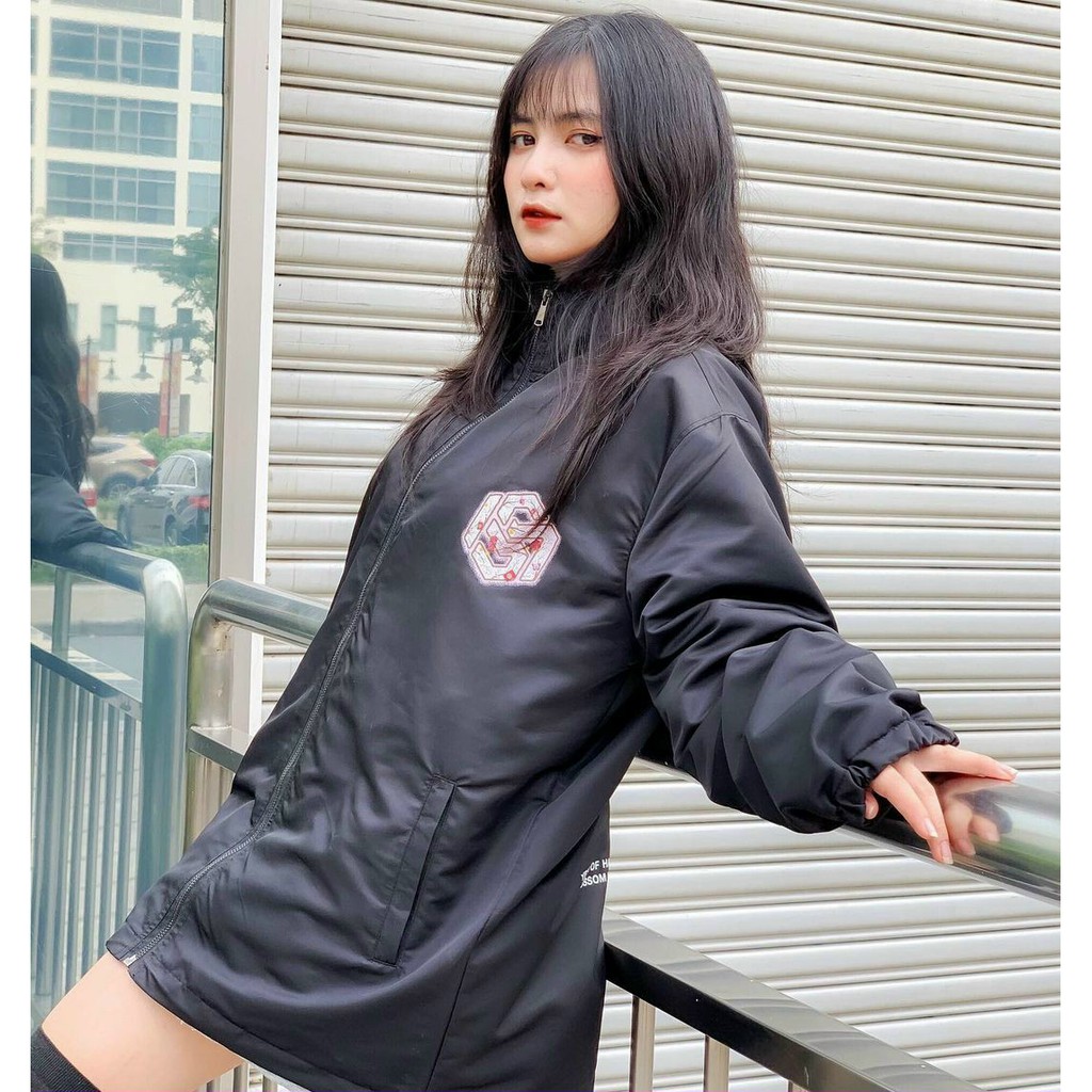 Áo Khoác Bomber Dù P-H-L Nam Nữ Ulzzang Unisex Kiểu Form Rộng Jacket - MICHAA