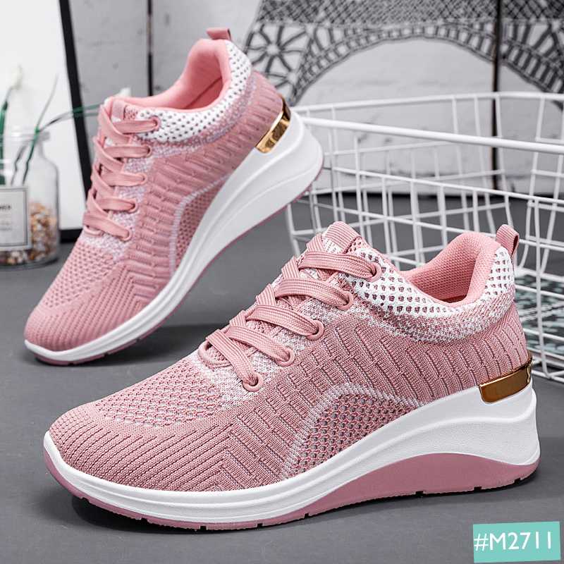 Giày Thể Thao Sneaker Nữ Độn Đế 6cm MINSU M2711 Gót Cao 6p Kiểu Dáng Trẻ Trung Năng Động Basic Thời Trang Style Hàn Quốc