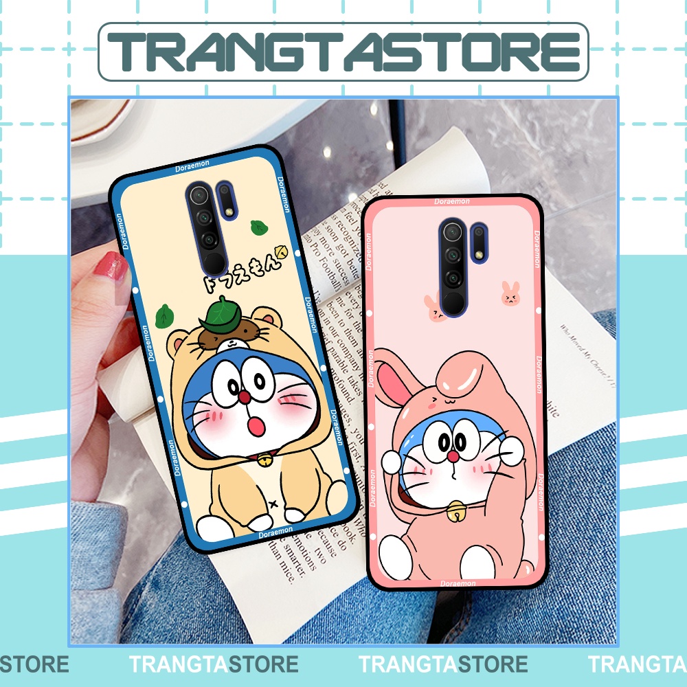 Ốp Xiaomi Redmi 9 in hình cặp đôi doremon, hổ, khủng long dễ thương
