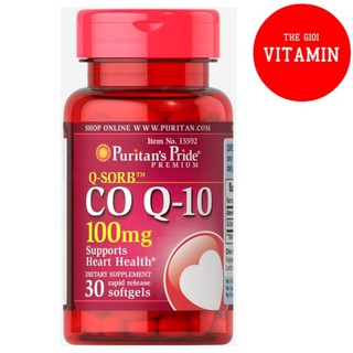 Bổ tim Q-Sorb CoQ10 100mg hỗ trợ tim mạch, giảm cholesterol 30 viên- Mỹ