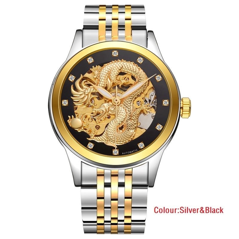 3D Dragon Watch Skeleton Automatic Mechanical Watches