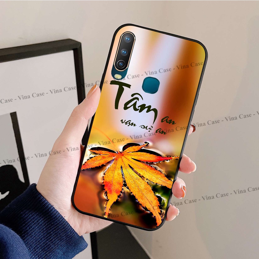 Ốp kính Vivo U10 - Y12 - Y15 - Y17 - Y11 - Y19 - Y15s - Y85 - Y91 in hình hoa sen tâm an chất liệu kính sáng bóng