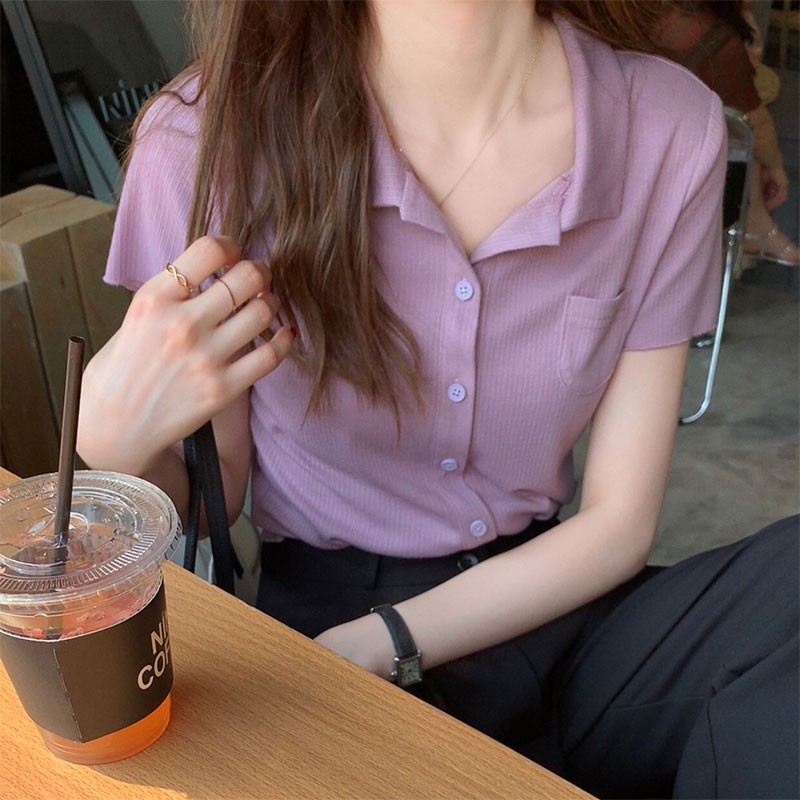Áo Thun Polo Ngắn Tay Với 5 Màu Sắc Chọn Lựa Xinh Xắn Cho Nữ | BigBuy360 - bigbuy360.vn